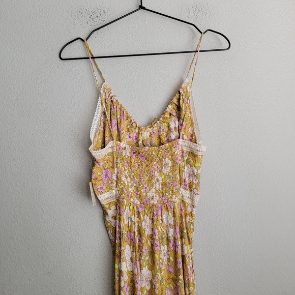 Free People All I Wanted Maxi Slip in Mellow Yellow size M NWT - Picture 5 of 8